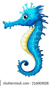 Illustration of a closeup seahorse