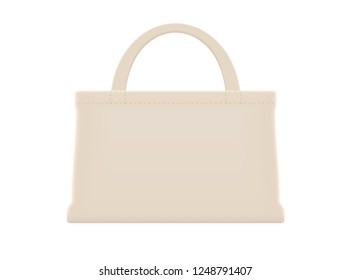 illustration cloth bags blank or cotton yarn cloth bags, fabric cloth bag brown empty template for design graphic in campaign to use bags to reduce waste using plastic bags (vector)