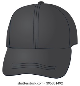 Illustration cloth a baseball cap on a white background.
