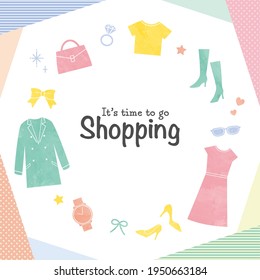 illustration of clothes and belongings