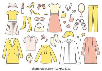 illustration of clothes and fashion