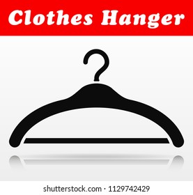 Illustration of clothes hanger vector icon design