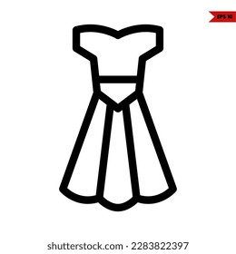 icono de ilustración de línea de ropa 