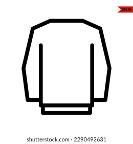 icono de ilustración de línea de ropa 