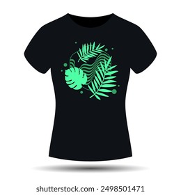 An illustration for clothes. Print on the T-shirt. Modern fashion illustration. A vector graphic image. A template for placing an illustration on clothes.