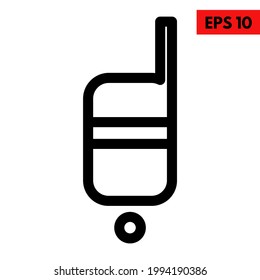 Illustration of clothes suitcase line icon
