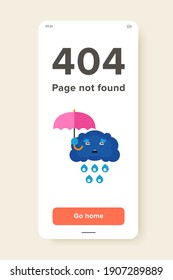 Illustration of cloud cartoon character holding umbrella. Cloud and umbrella, raining, weather, season. Weather concept. Can be used for topics like weather, rain, meteorology