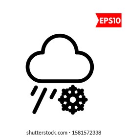 illustration of cloud flat icon