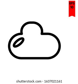 illustration of cloud flat icon