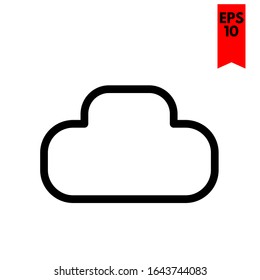 Illustration Cloud Flat Icon Stock Vector (Royalty Free) 1643744083 ...