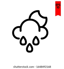 illustration of cloud flat icon
