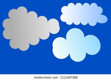 illustration of cloud images with various shapes