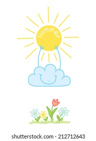 illustration of a cloud to keep the sun