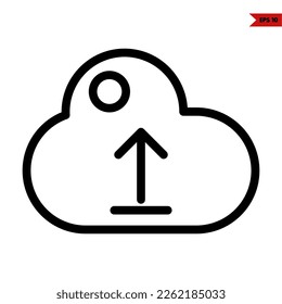 illustration of cloud line icon 