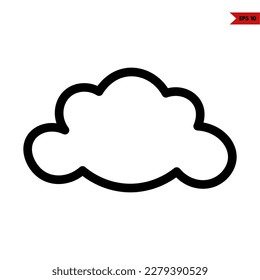 Illustration des Cloud-Line-Symbols 