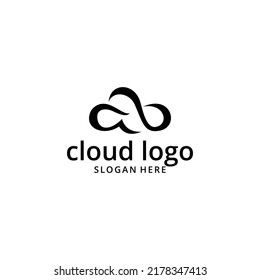 Illustration cloud logo design icon element