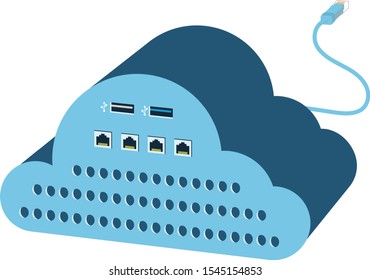 A illustration of cloud server.