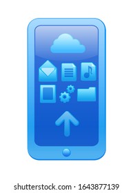 illustration of the cloud service storage technology icon