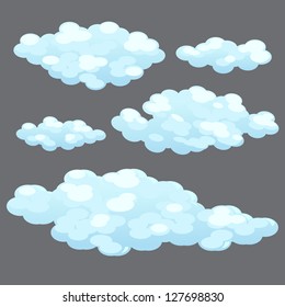 illustration  cloud set