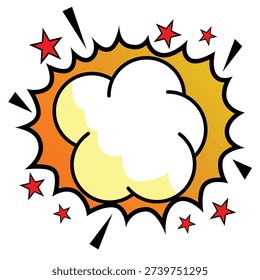 The Illustration of Cloud Star Comic Pop Art