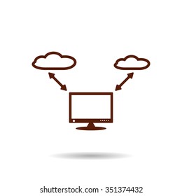 illustration of cloud storage icon