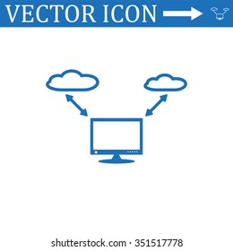 illustration of cloud storage icon