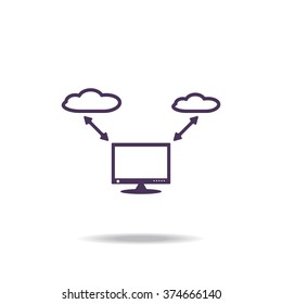 illustration of cloud storage icon