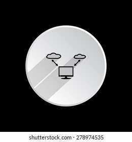 illustration of cloud storage. icon. vector design