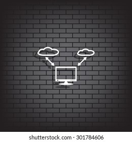 illustration of cloud storage. icon. vector design