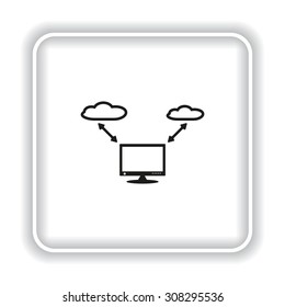 illustration of cloud storage. icon. vector design