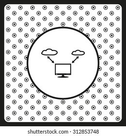 illustration of cloud storage. icon. vector design