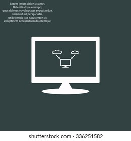 illustration of cloud storage. icon. vector design