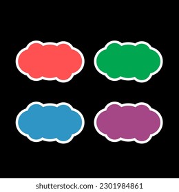 illustration with clouds of different colors
