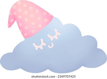 illustration of clouds good night