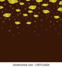 Illustration with clouds and snowflakes. Best design for your ad, poster, banner.