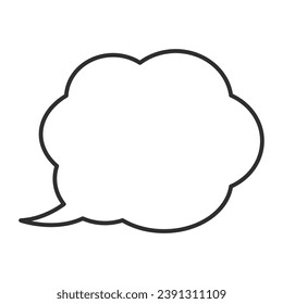 Illustration of a cloud-shaped speech bubble.