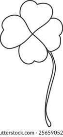 An illustration of a clover with distinctive hand drawn lines