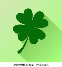 Illustration of clover flat icon on white background
