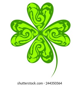Illustration of clover with four petals