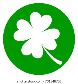 Illustration of clover green circle icon