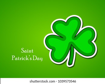 Illustration of Clover leaf for St. Patrick's Day