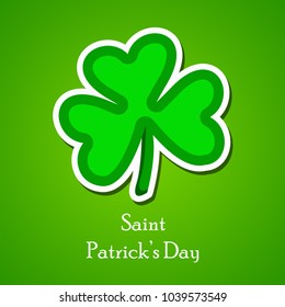 Illustration of Clover leaf for St. Patrick's Day