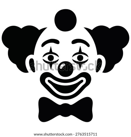 Illustration of clown face vector design isolated on white background
