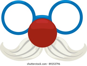 Illustration Clown glasses Vector File