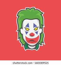 Illustration of a clown with a minimalist style