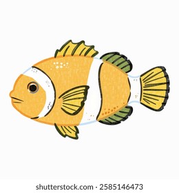 Illustration of a Clownfish Isolated on White Background