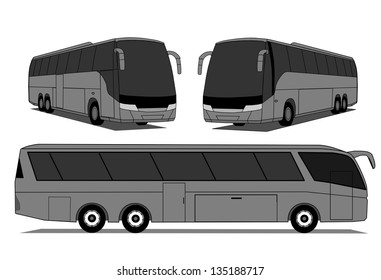 A illustration of coach buses