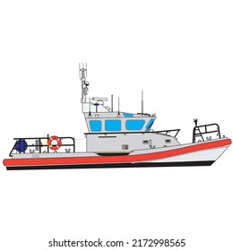 Illustration Of A Coastal Patrol Vessel