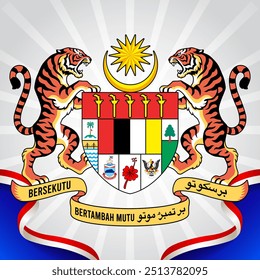 illustration of the coat of arms of a malayan state