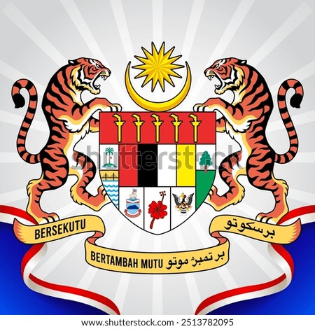 illustration of the coat of arms of a malayan state